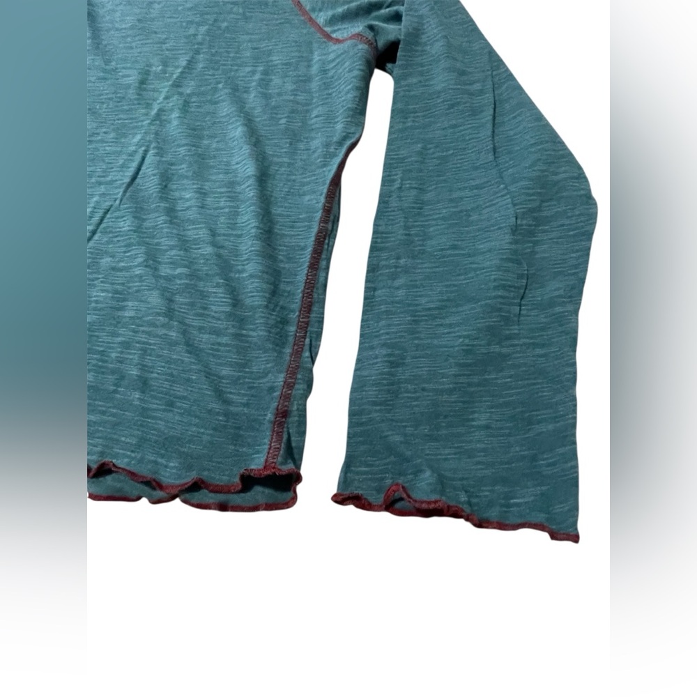 Lily Cotton Long Sleeve Tee Shirt- Teal- XXL - Picture 5 of 6